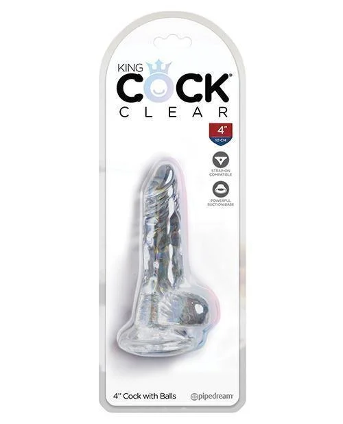 green-dildo-King Cock Clear Cock W/balls