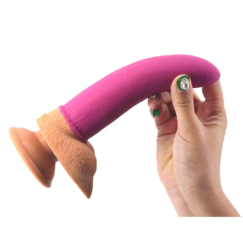 harness-compatible-dildo-FAAK 2 Tone Dildo 7.8 " | Premium Silicone | Suction Cup | Super Flexible Bend