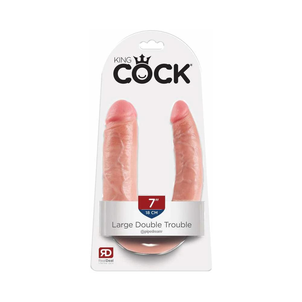 eco-friendly-dildo-Pipedream King Cock Double Trouble Realistic Dual-Ended Dildo