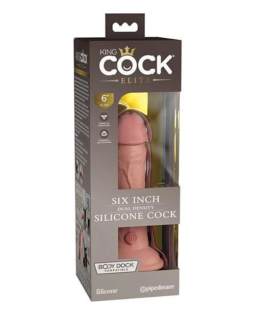 temperature-sensitive-dildo-King Cock Elite 6" Dual Density Silicone Cock