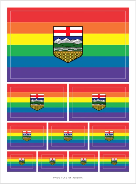 Luxury prostate toys-CC ''Alberta'' Pride Flag Sticker Sheet