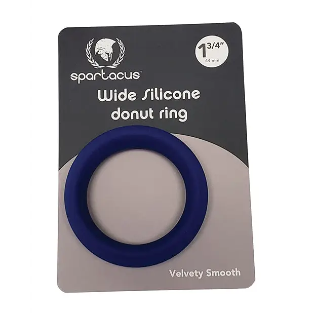 cock ring urban style-Spartacus 1.75" Wide Silicone Donut Ring - Blue