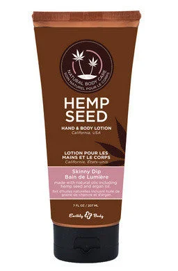 Sex toys with discreet motors-Hemp Seed Hand and Body  Lotion - Skinny Dip - 7 Oz.  Tube