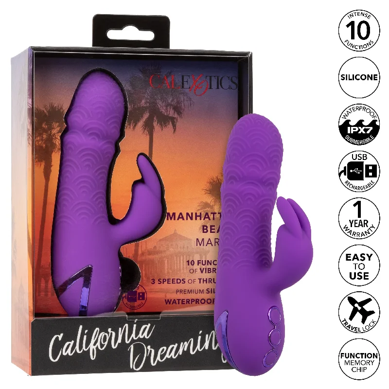 Vibrator strong motor-California Exotics - California Dreaming Manhattan Beach Marvel Rabbit Vibrator (Purple)