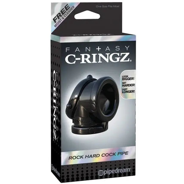 cock ring manual dial-Fantasy C-ringz Rock Hard Cock Pipe - Black