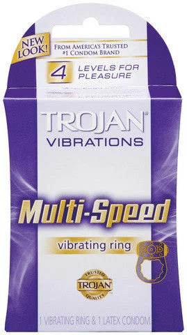 Luxury sex toy brands-Trojan Vibrating Ring Multi-Speed