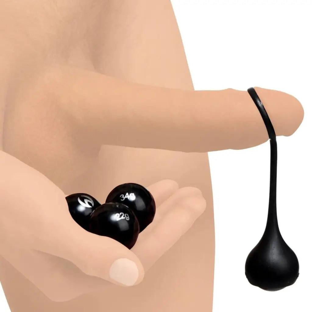 cock ring variable speed-Cock Dangler Silicone Penis Strap With Weights