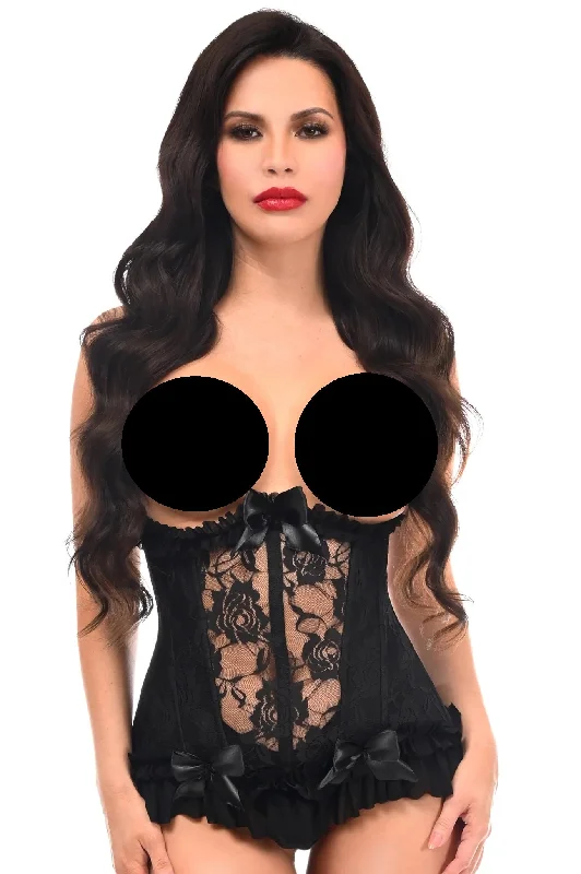 Luxury clit stimulators-Queen Lavish Lycra & Lace Underbust Corset