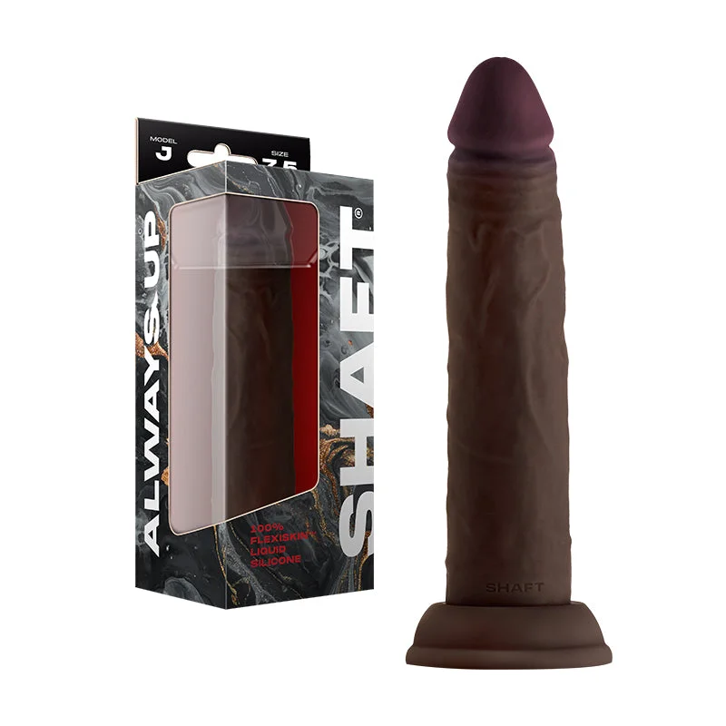 noisy-dildo-Shaft Model J 7.5 in. Dual Density Silicone Dildo with Suction Cup Mahogany