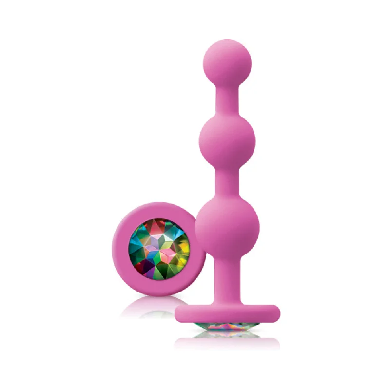 Affordable sex toy bundles-Glams Ripple Rainbow Gem Pink