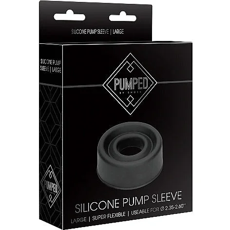 cock ring gesture control-Pumped Silicone Pump Sleeve Lg by Shots