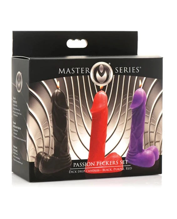 Rechargeable clit stimulators-Master Series ''Passion Pecker'' Drip Candle Set