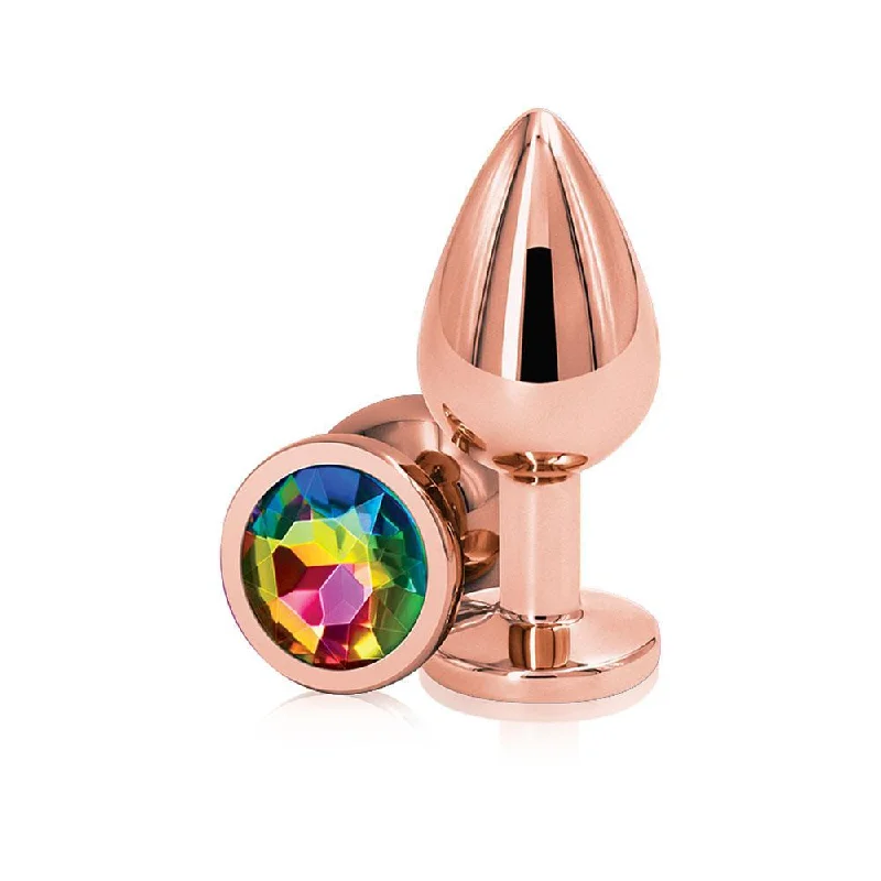 Sex toys with smooth finish-Rear Assets - Rose Gold - Medium - Rainbow