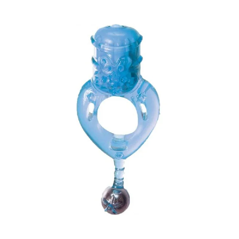 cock ring glossy look-The Macho Ecstacy Ring 7 Speed Vibrating Cockring Blue