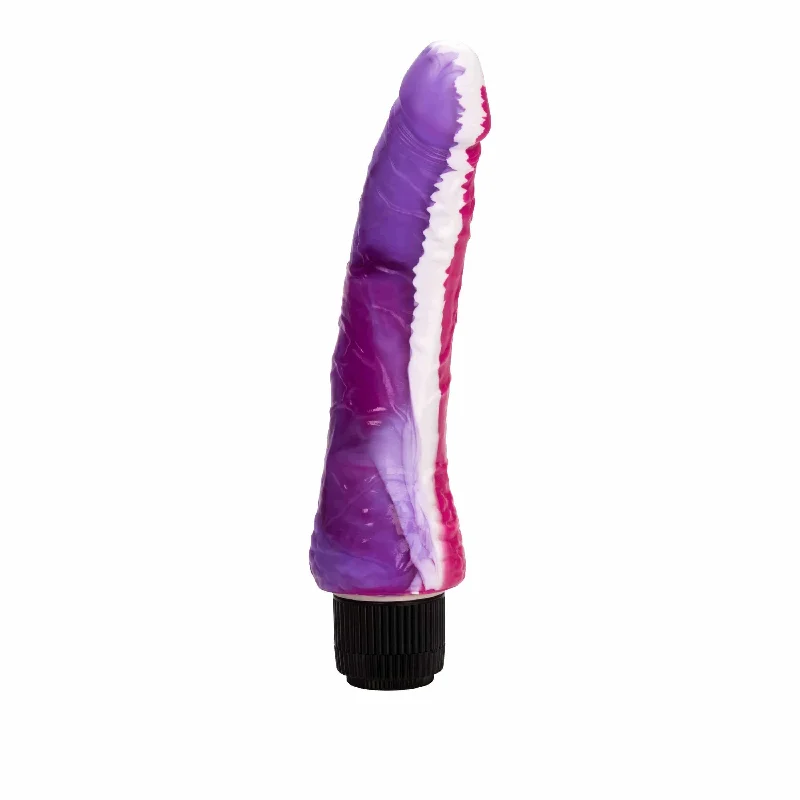 Quiet G-spot vibrators-Funky Jelly Curved Stimulator - Pink/Purple