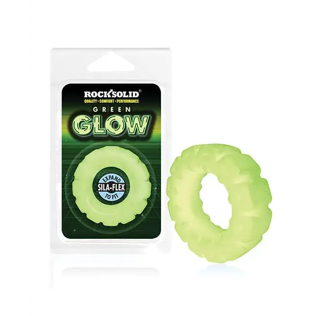 cock ring practical-Rock Solid Glow In The Dark The Tire Ring - Green