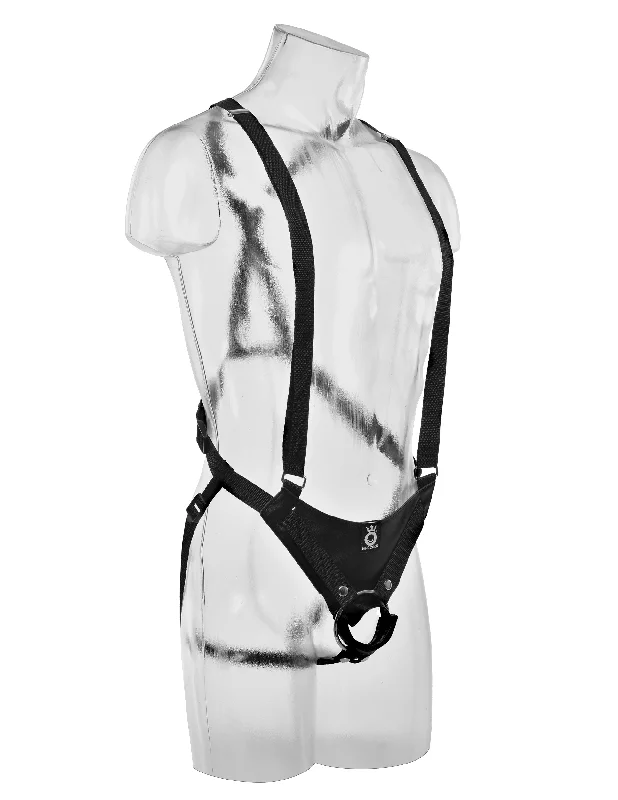 cock ring reward-King Cock 12 Inch Hollow Strap-on Suspender  System - Flesh