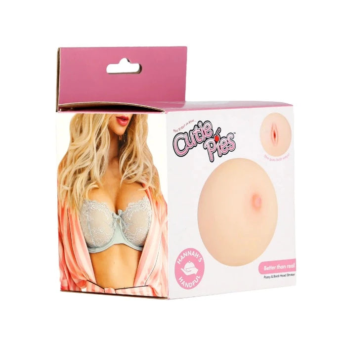 Silicone toys with pulsing-CutiePies ''Hannah's Handful'' -Pussy & Boob Head Stroker