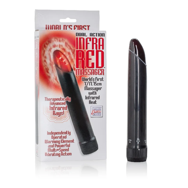 Vibrator elegant look-California Exotics - Dual Action Infrared Massager Vibrator (Black)