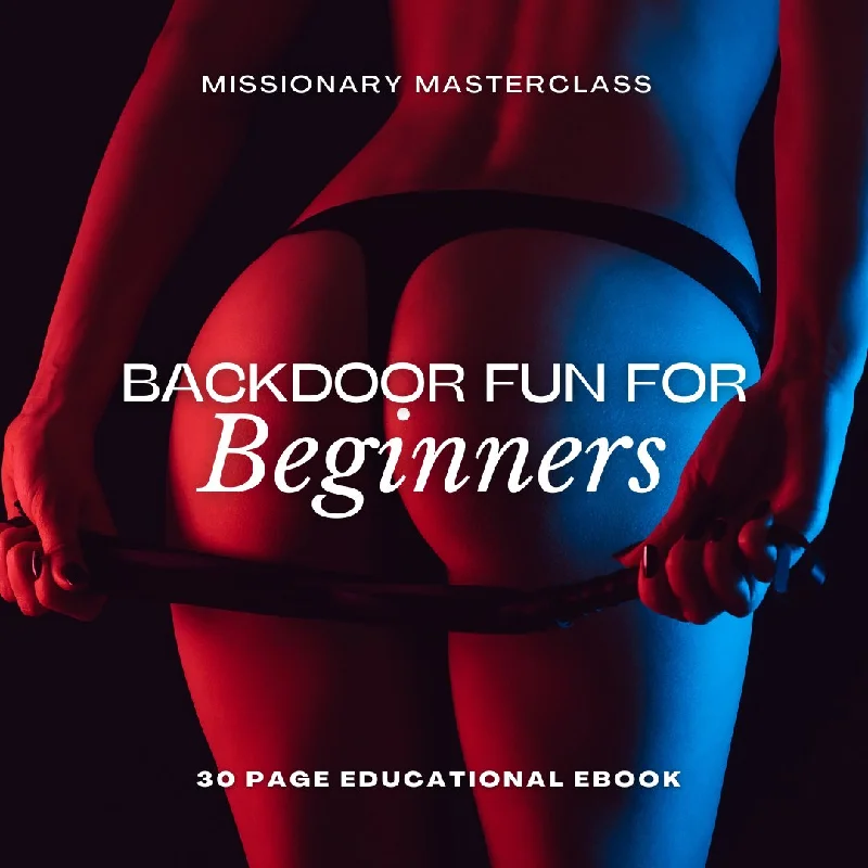 Discreet sex toy storage-Backdoor Fun For Beginners (EBOOK)