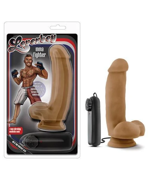 bumpy-dildo-Blush Loverboy Mma Fighter 7" Vibrating Realistic Cock - Mocha