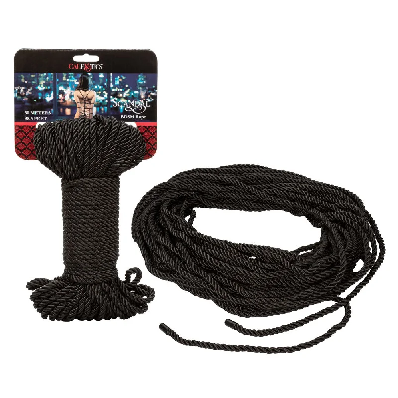 BDSM toy gag features-Scandal BDSM Rope 98.5 Ft/ 30m - Black