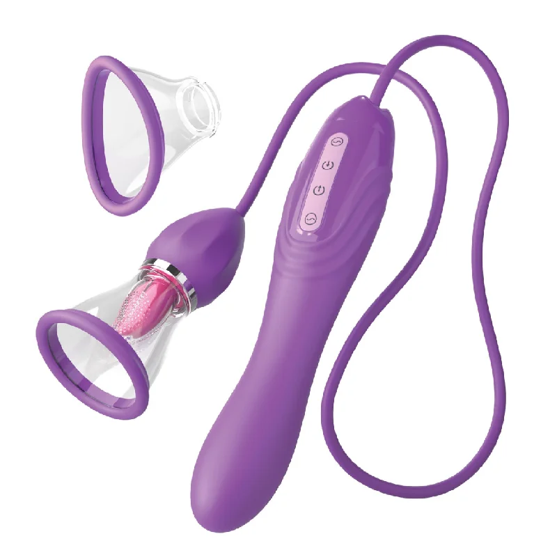 Vibrator warranty included-Fantasy For Her Ultimate Pleasure Max Licking Sucking Vibrator