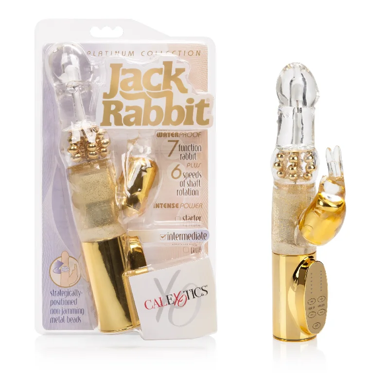 Vibrator versatile use-California Exotics - Platinum Collection Jack Rabbit Vibrator Intermediate (Gold)