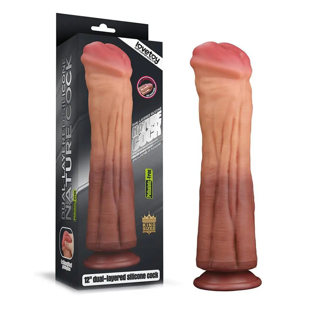 red-dildo-Lovetoy Silicone Flesh Pink Large Realistic Dildos with Suction Cup