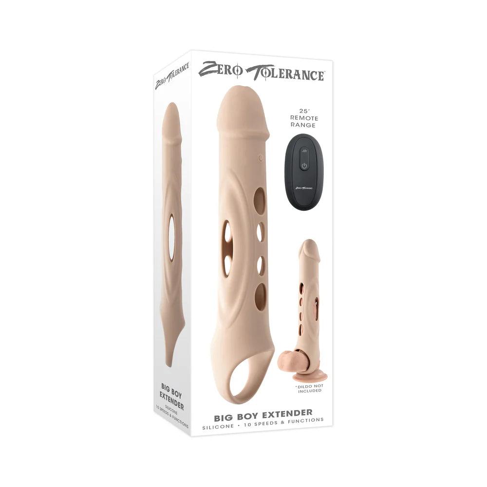 veined-dildo-Zero Tolerance Big Boy Extender Rechargeable Extension with Remote Silicone