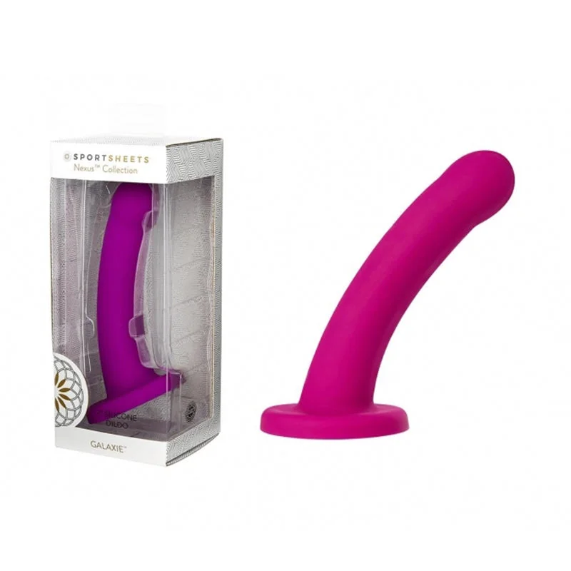 ergonomic-dildo-Sportsheets Nexus Collection Galaxie 7 in. Silicone Dildo with Suction Cup Plum