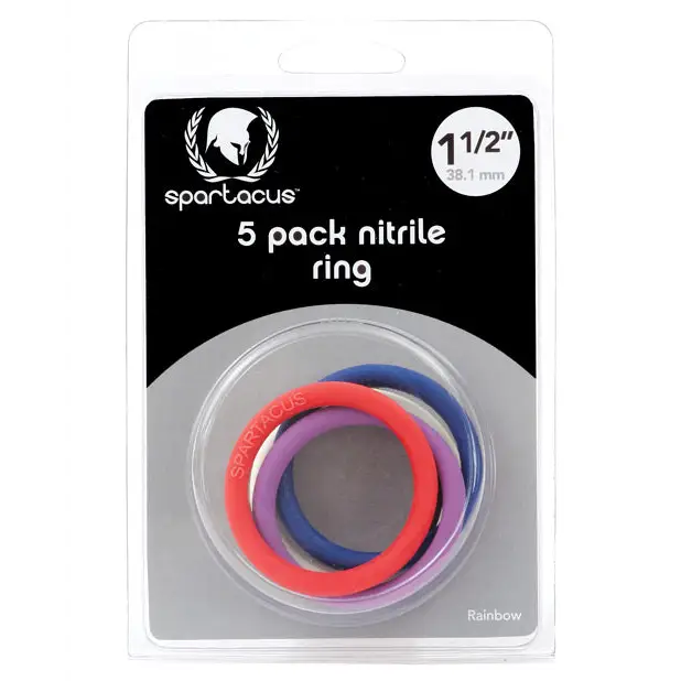 cock ring island vibe-Spartacus Nitrile Cock Rings (5 Per Package/1.5in each)