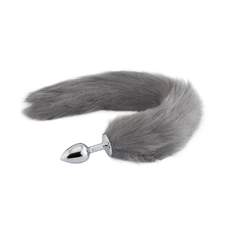 Double-ended dildos-Grey Fox Metal Tail, 18"