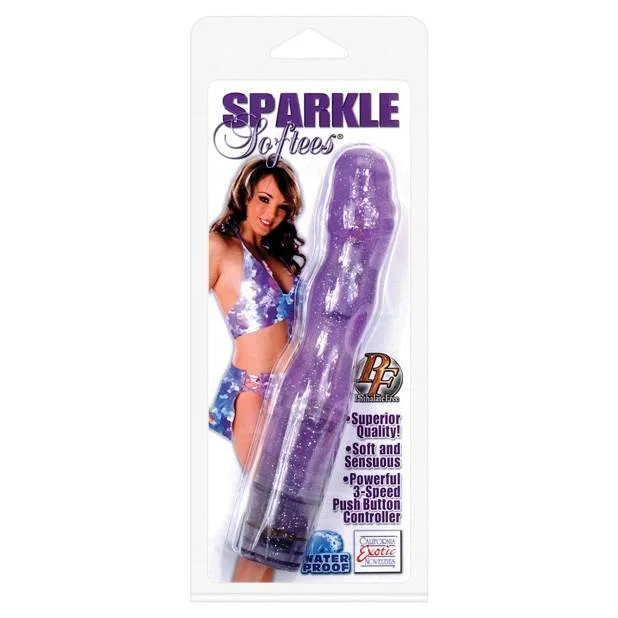 Vibrator luxury feel-California Exotics - Sparkle Softees G Vibrator (Purple)