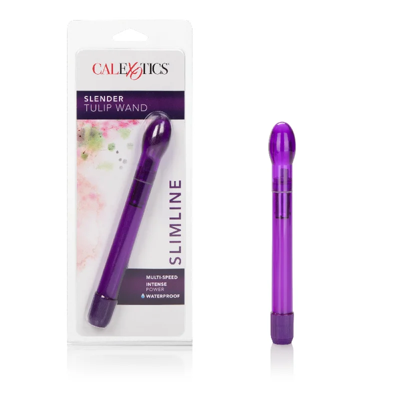 Vibrator cordless use-Slender Tulip Wand - Violet