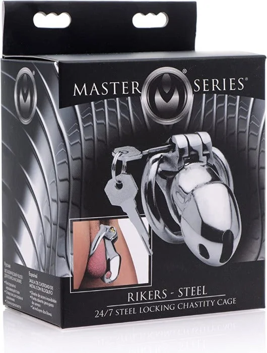 Quiet clit stimulators-MS ''Rikers'' 24-7 Stainless Steel Locking Chastity Cage