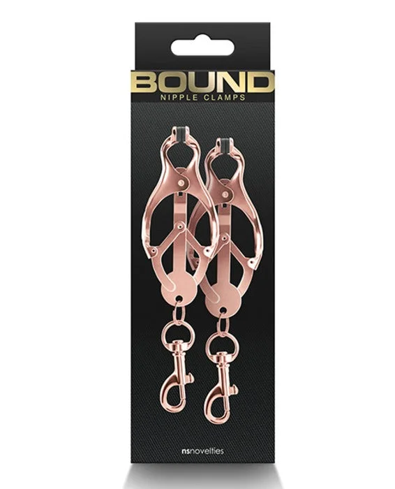 Sex toys with soft exterior-Bound ''C3'' Nipple Clamps -Rose Gold