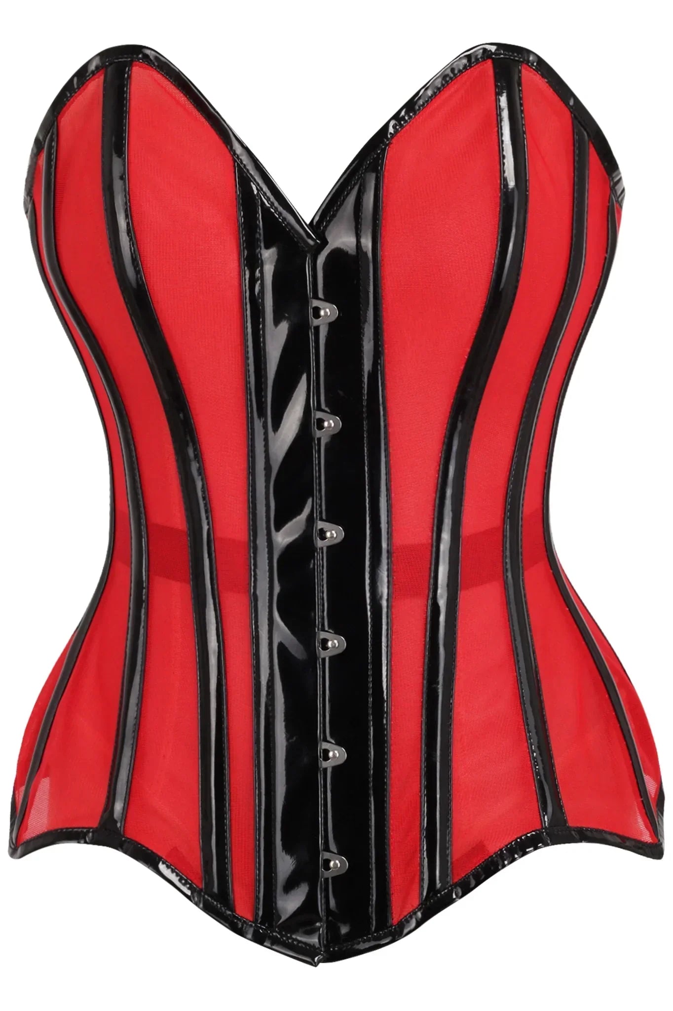 Sex toys with pulsing settings-Queen Top Drawer Net & Patent Steel Boned Corset