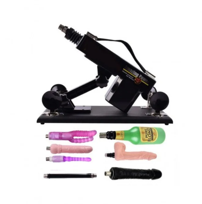 Quick-release BDSM toys-Thrusting Sex Machine With 6 Attachments