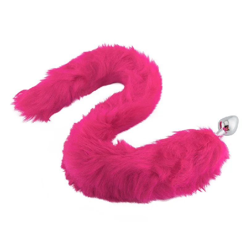 Rechargeable prostate toys-Pink Fox Metal Tail, 32"