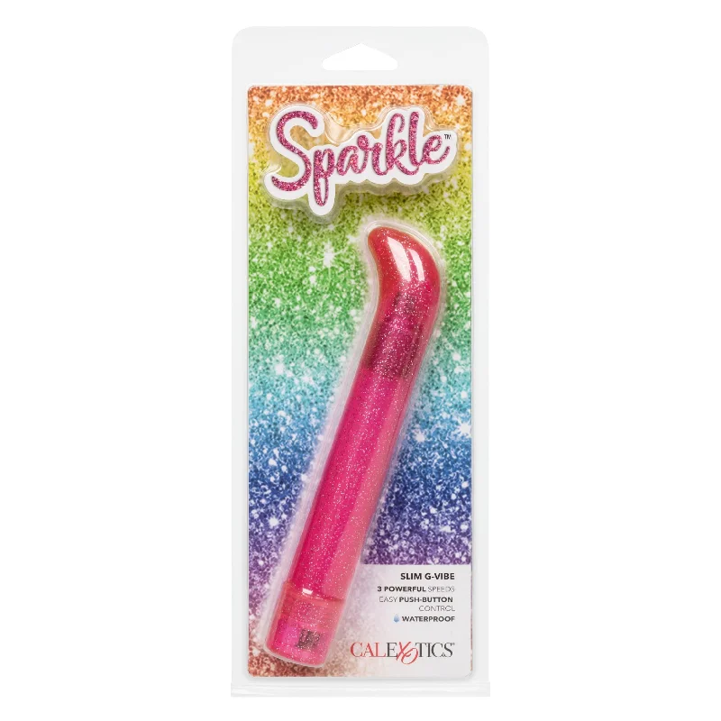 Vibrator tough material-Sparkle Slim G-Vibe - Pink