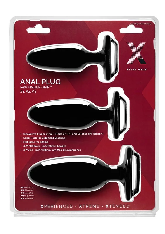 Wearable couples vibrators-Xplay Finger Grip Plug Starter Kit