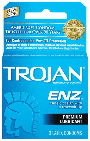 Warming sex toy devices-Trojan Enz Lubricated Condoms - 3 Pack