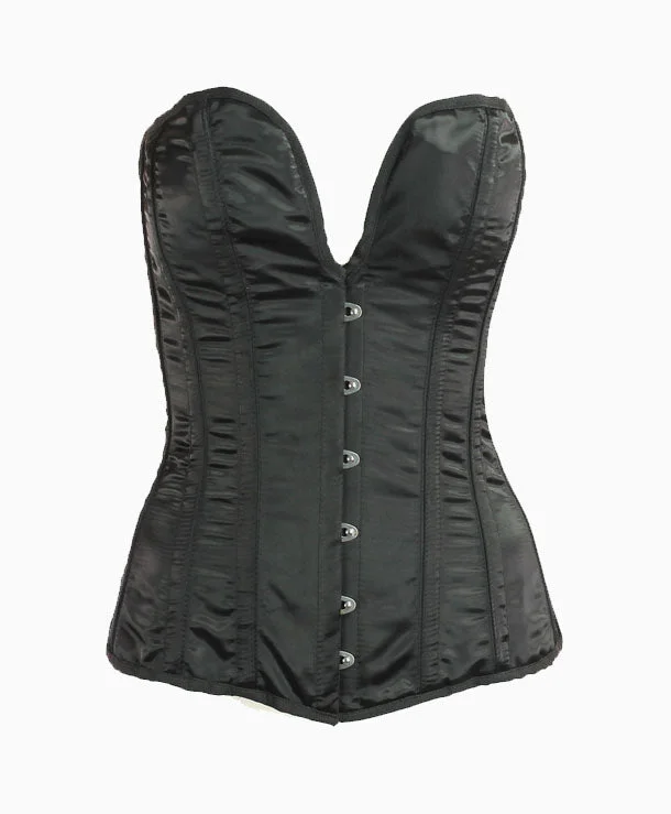 Corset with adjustable laces-Midnight Corset in Black