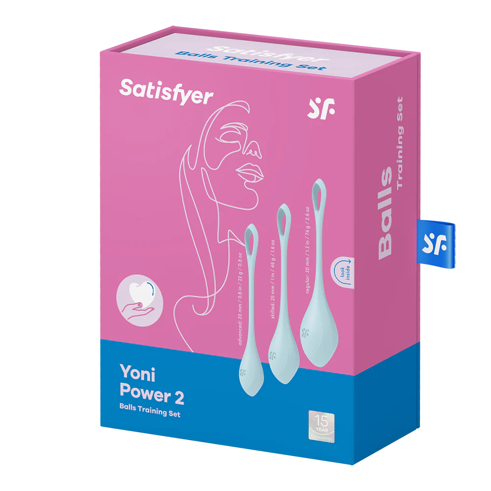 Sex toys with remote access-Satisfyer ''Yoni Power 2'' Trainer Set  -Light Blue