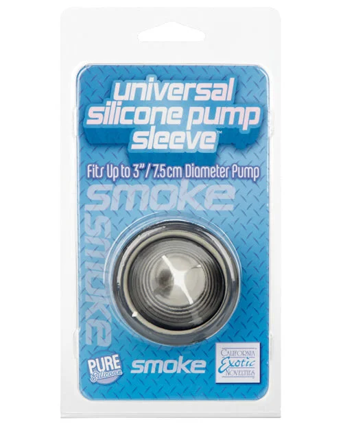 cock ring elegant-Universal Silicone Pump Sleeve - Smoke