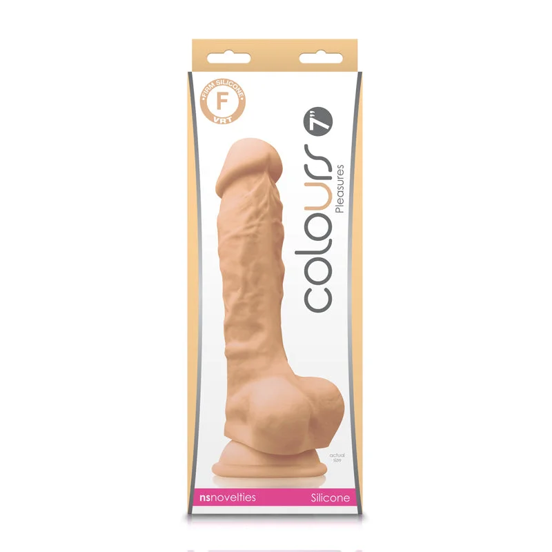 inflatable-dildo-Colours Pleasures 7in Dildo White