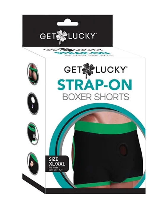 Silicone rabbit vibes-Get Lucky Strap On Boxers – XL/XXL Black-green