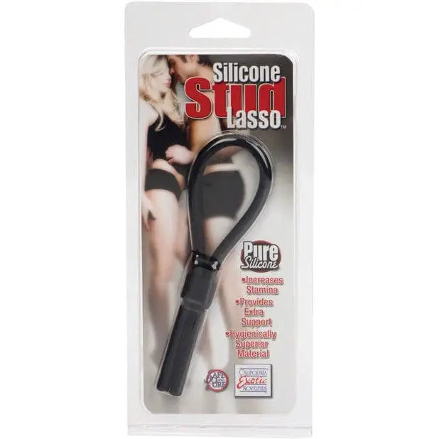 cock ring retro vibe-Silicone Stud Lasso - Black