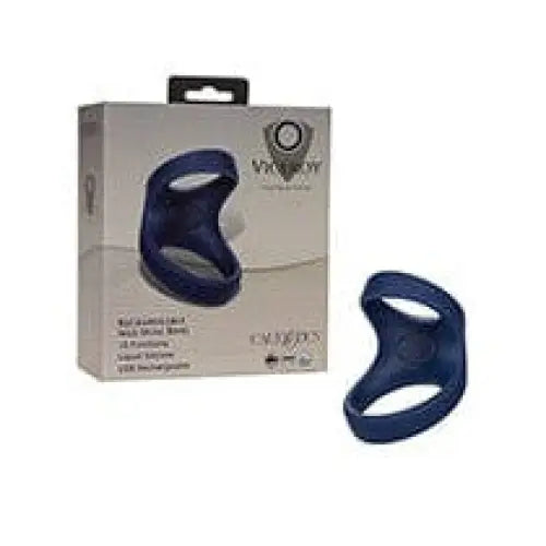 cock ring party ready-Viceroy Rechargeable Max Dual Ring - Navy